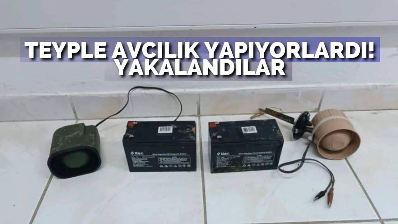 Teyple avcılık yapıyorlardı! Yakalandılar