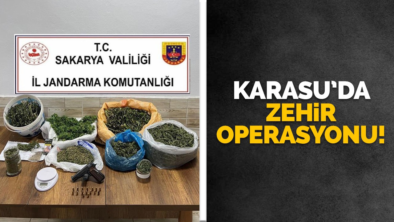 Karasu’da zehir operasyonu!