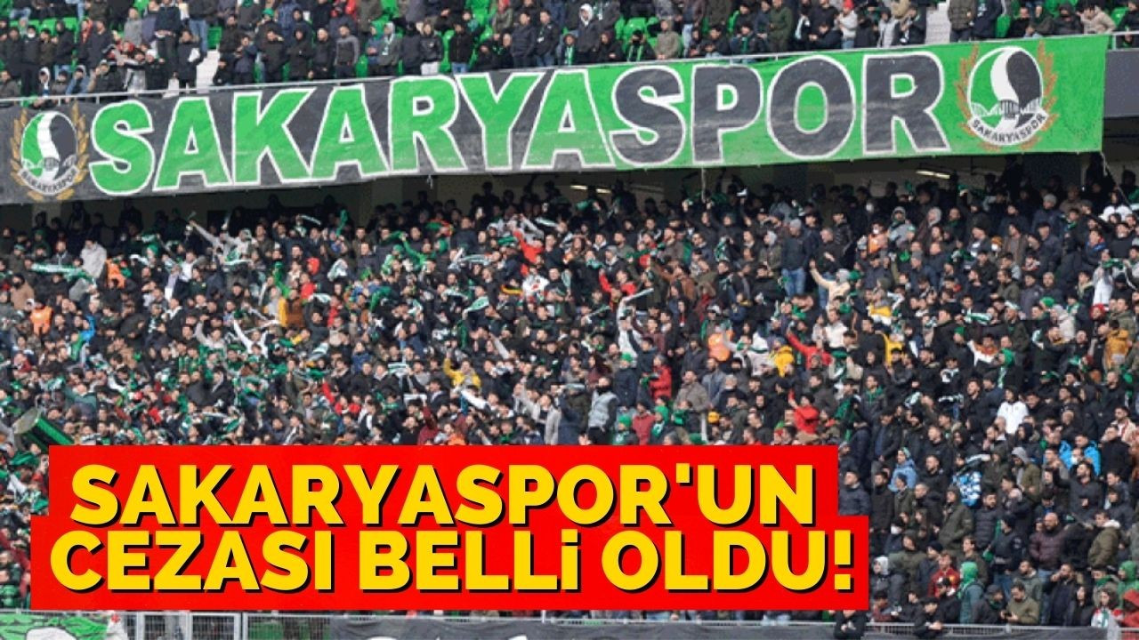 Sakaryaspor'un cezası belli oldu