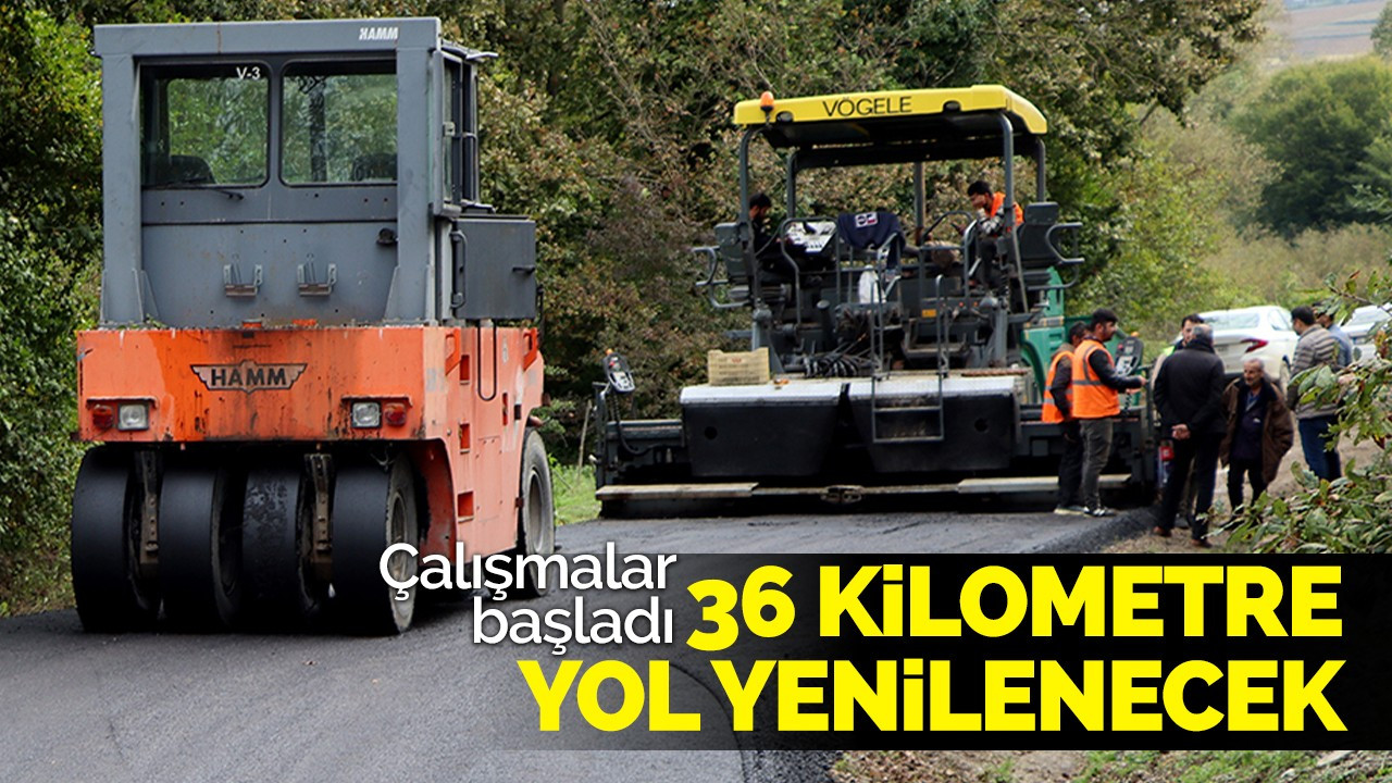 36 kilometre yol yenilenecek