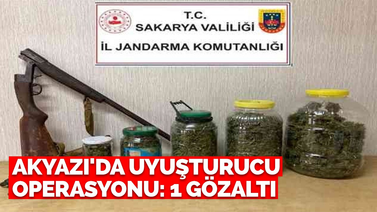 Akyazı'da uyuşturucu operasyonu: 1 gözaltı