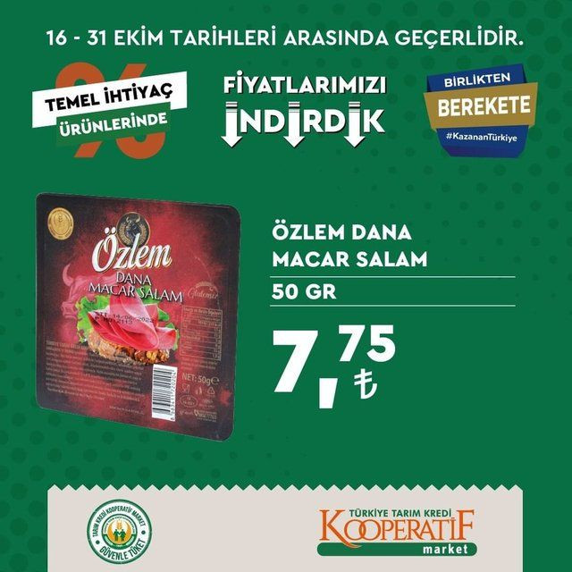 Tarım Kredi Kooperatif Marketlerinde büyük indirim - Sayfa 18