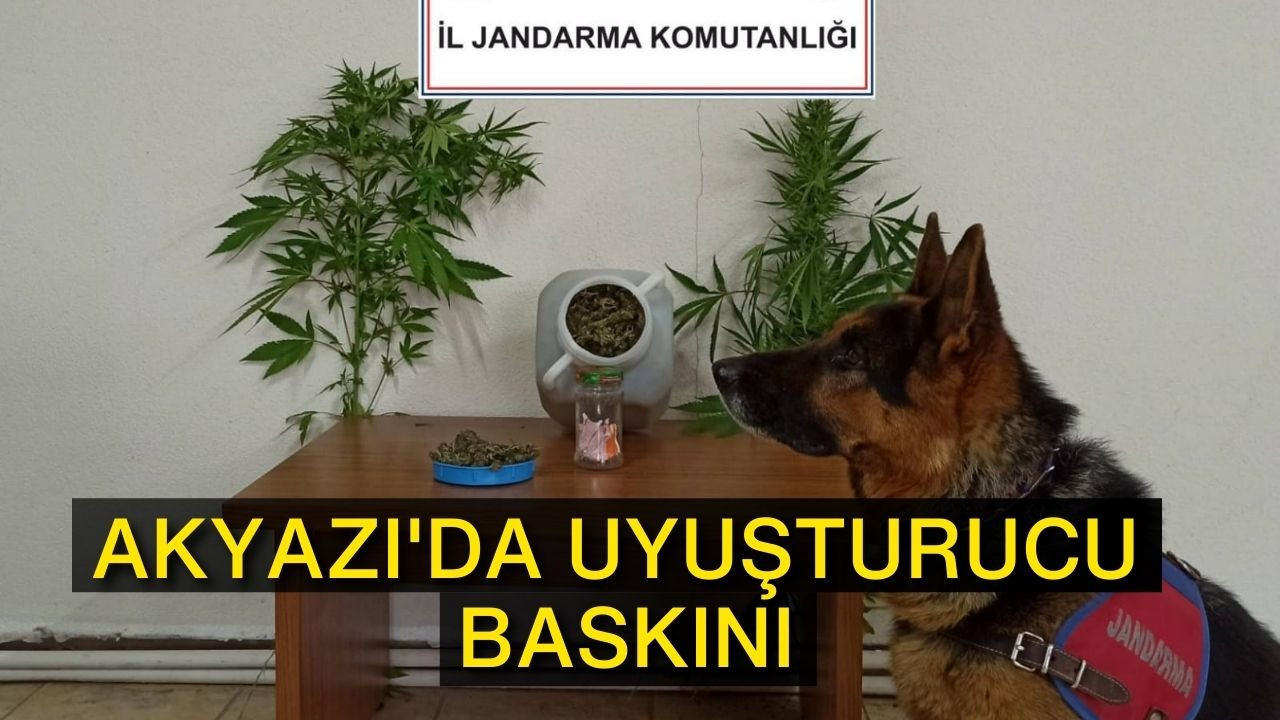 Akyazı'da uyuşturucu baskını