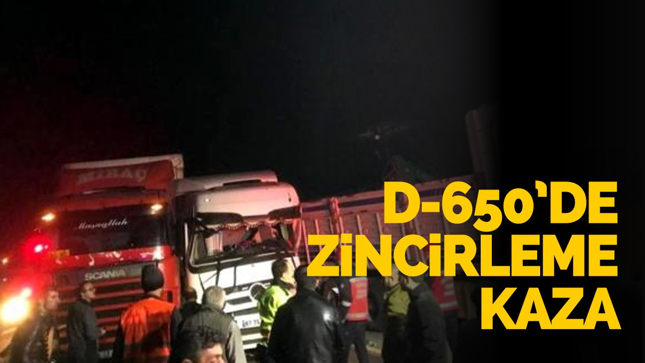 D-650'de zincirleme kaza