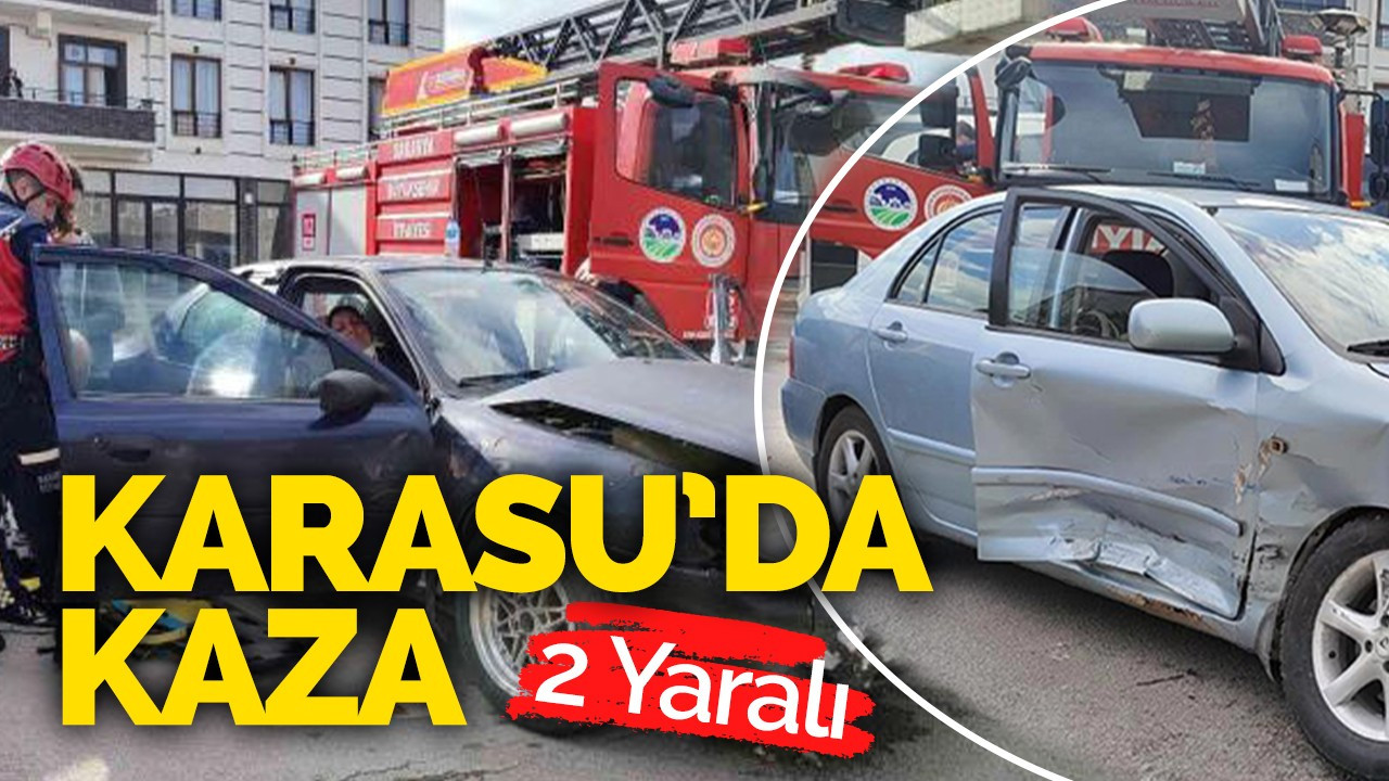 Karasu'da kaza! 2 yaralı