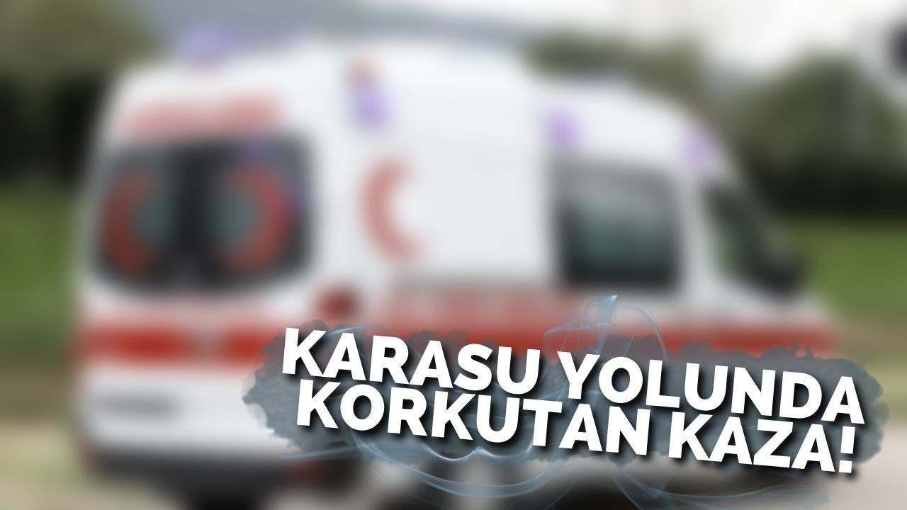 Karasu yolunda korkutan kaza!