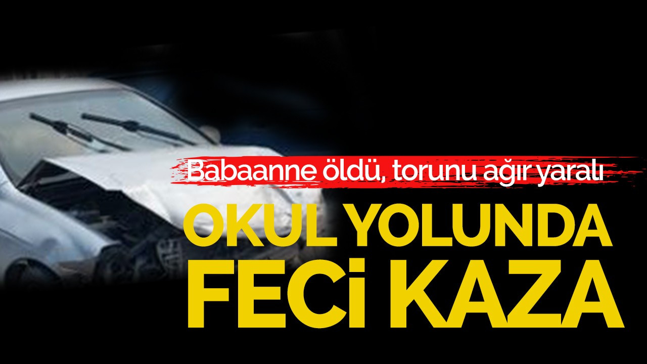 Okul yolunda feci kaza! Babaanne öldü, torunu ağır yaralı