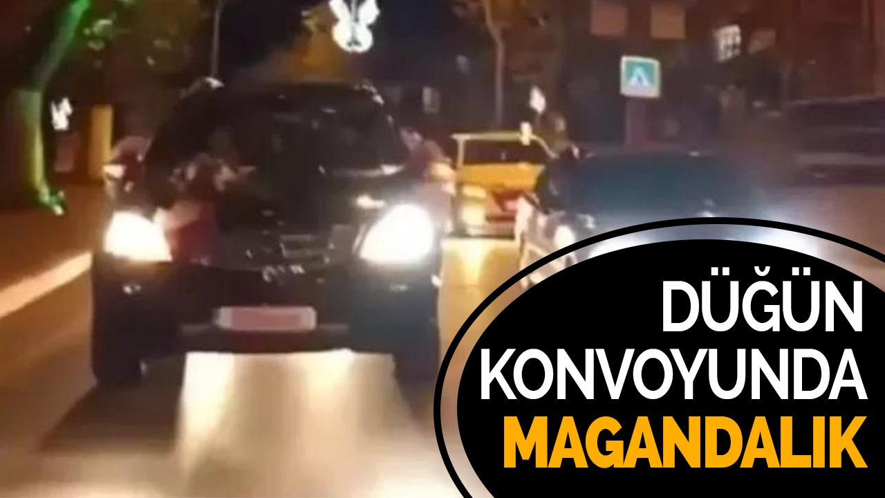 Düğün konvoyunda magandalık
