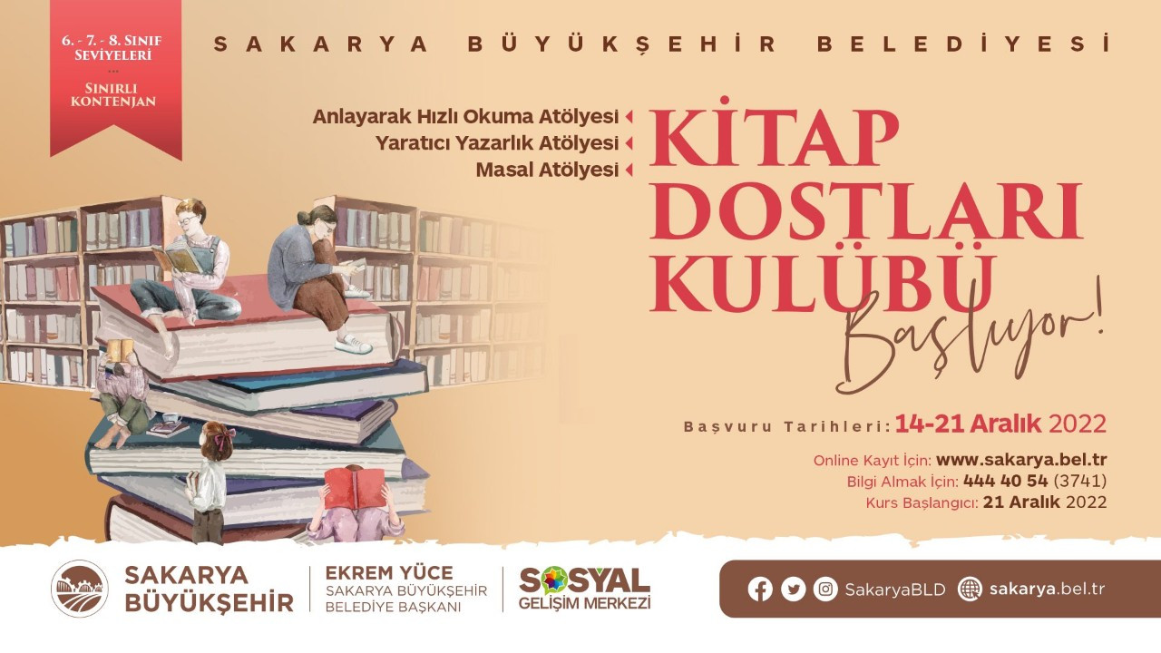 Kitap Dostları Kulübü için kayıtlar başladı