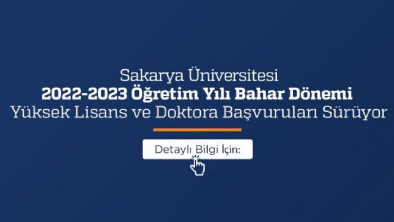 Sakarya Üniversitesinde Lisansüstü Eğitim Kayıtları Sürüyor