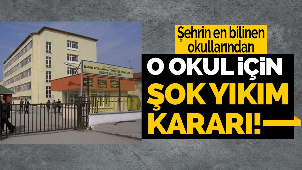 O okul için şok yıkım kararı!