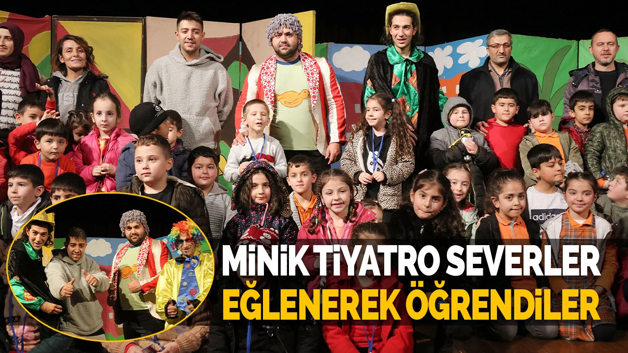 Minik tiyatro severler eğlenerek öğrendiler