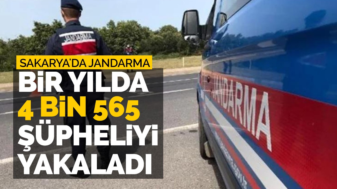 Sakarya'da jandarma bir yılda 4 bin 565 şüpheliyi yakaladı