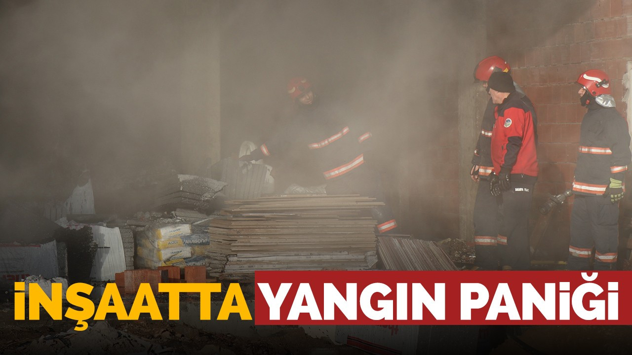 İnşaatta yangın paniği