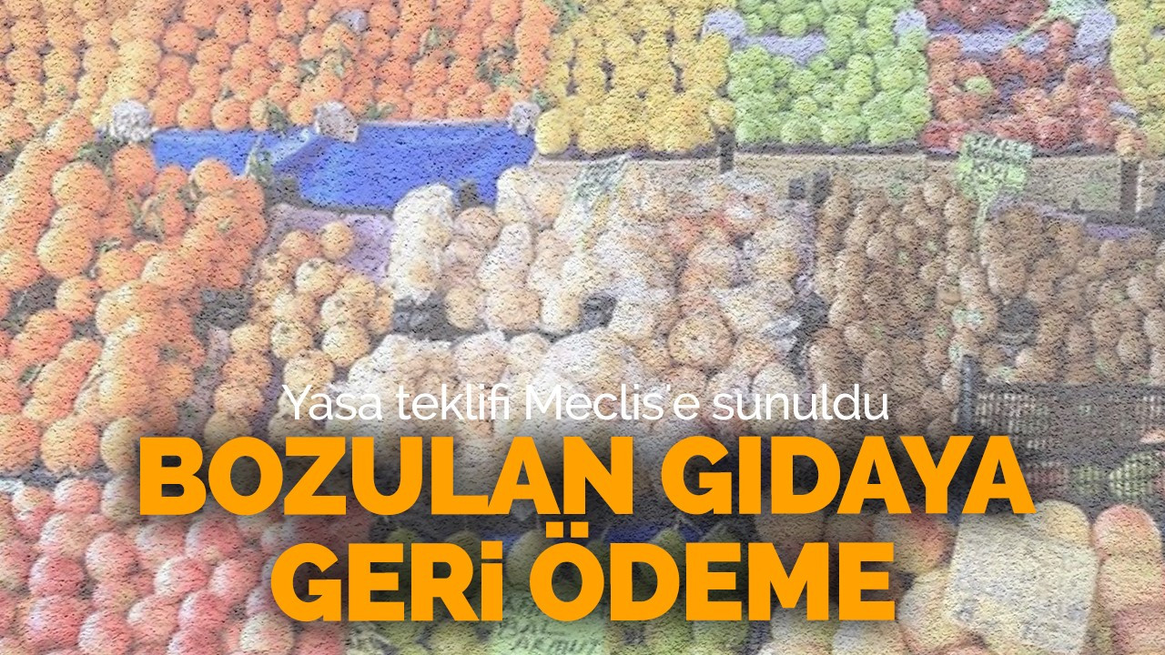 Yasa teklifi Meclis'e sunuldu: Bozulan gıdaya geri ödeme