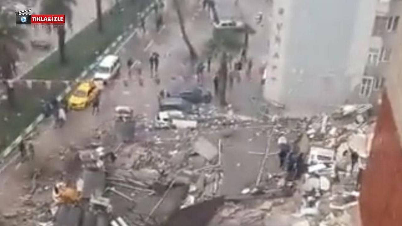 Bir binadan çekilen görüntü, Kahramanmaraş'ta durumu gözler önüne serdi