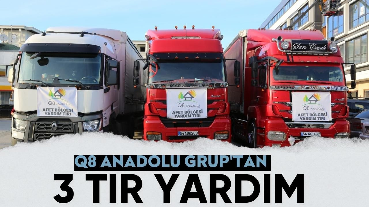 Q8 ANADOLU GRUP'TAN 3 TIR YARDIM