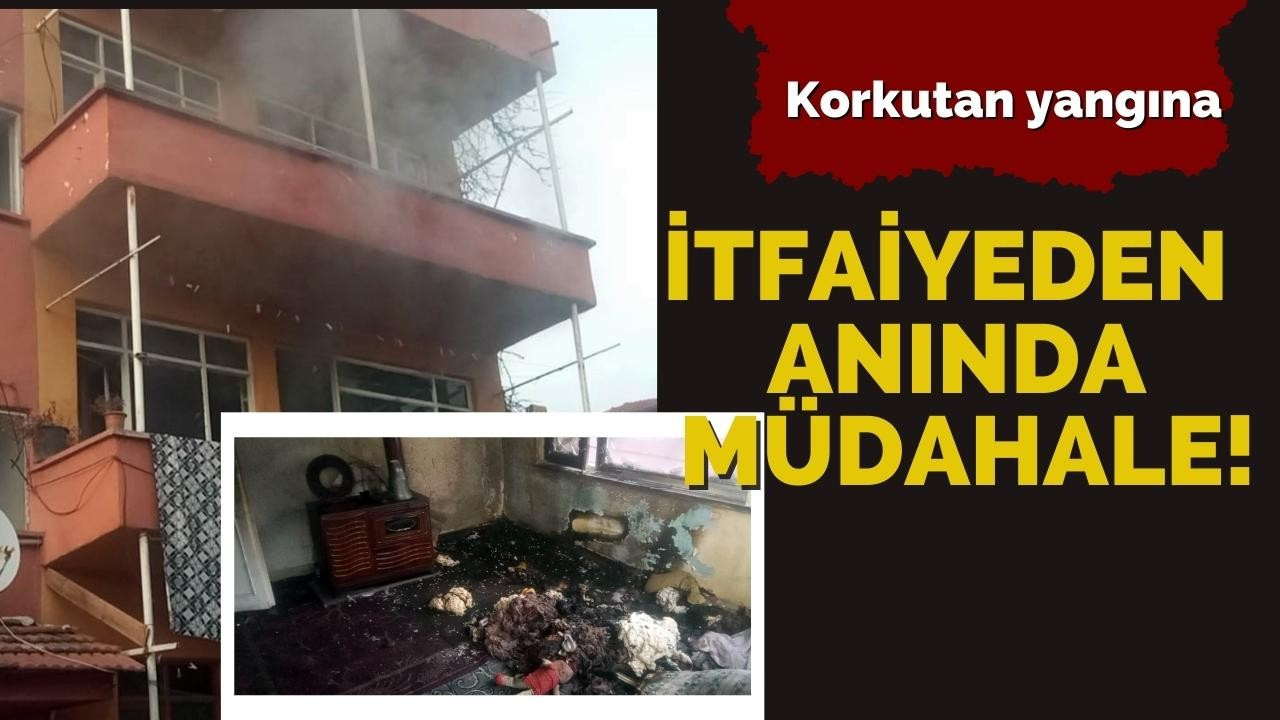 Korkutan yangına itfaiyeden anında müdahale!