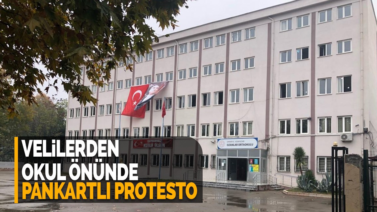 Velilerden okul önünde pankartlı protesto