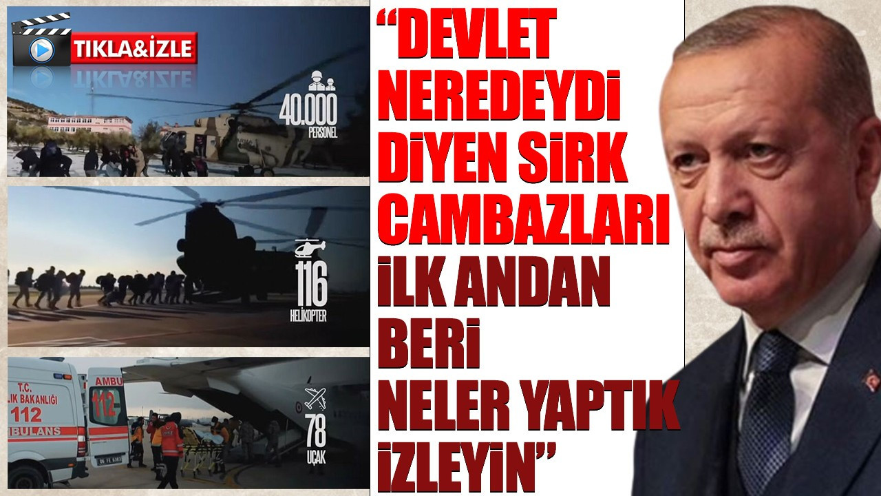 Cumhurbaşkanı Erdoğan, depremden sonra yaşananları anlatan videoyu izletti