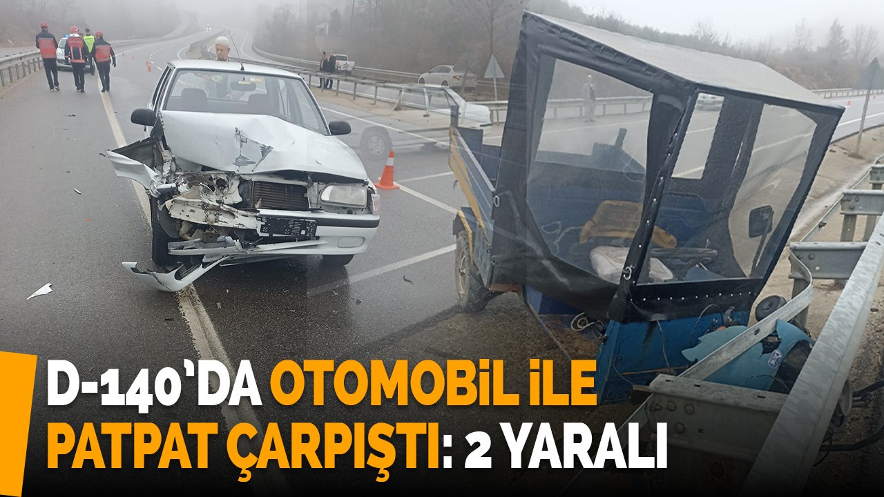 D-140’da otomobil ile patpat çarpıştı: 2 yaralı