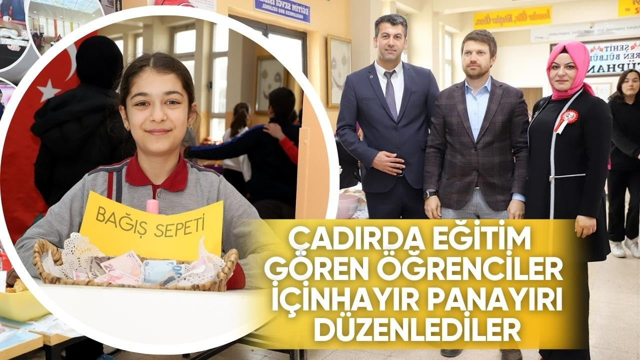 Çadırda Eğitim Gören Öğrenciler İçin Hayır Panayırı Düzenlediler