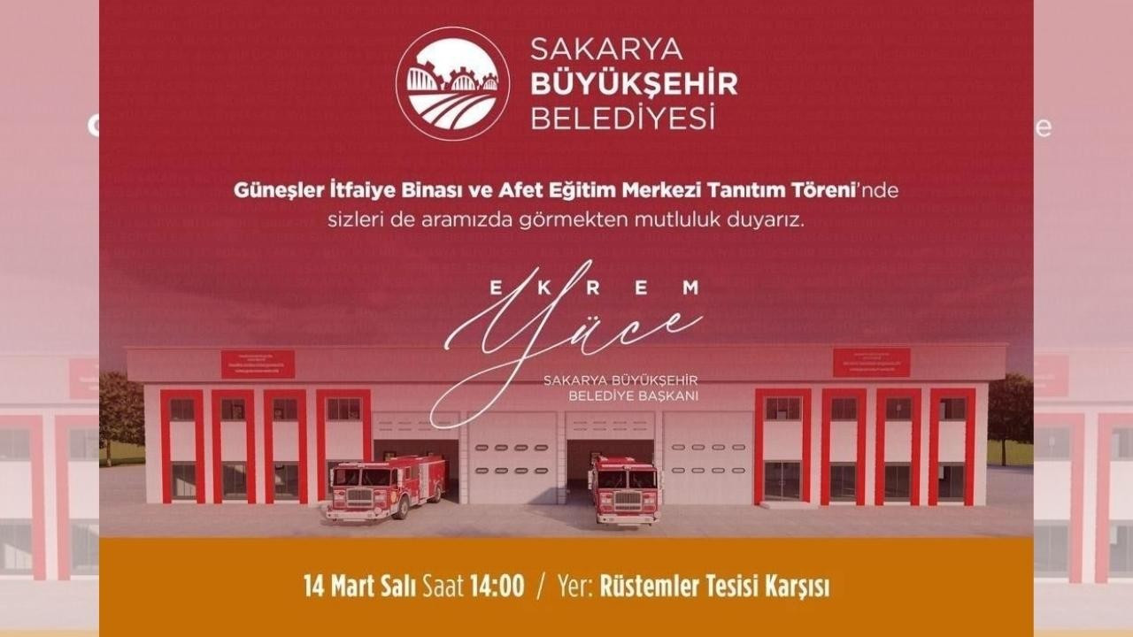 Güneşler İtfaiye Binası ve Afet Eğitim Merkezi'nin tanıtımı yapılacak