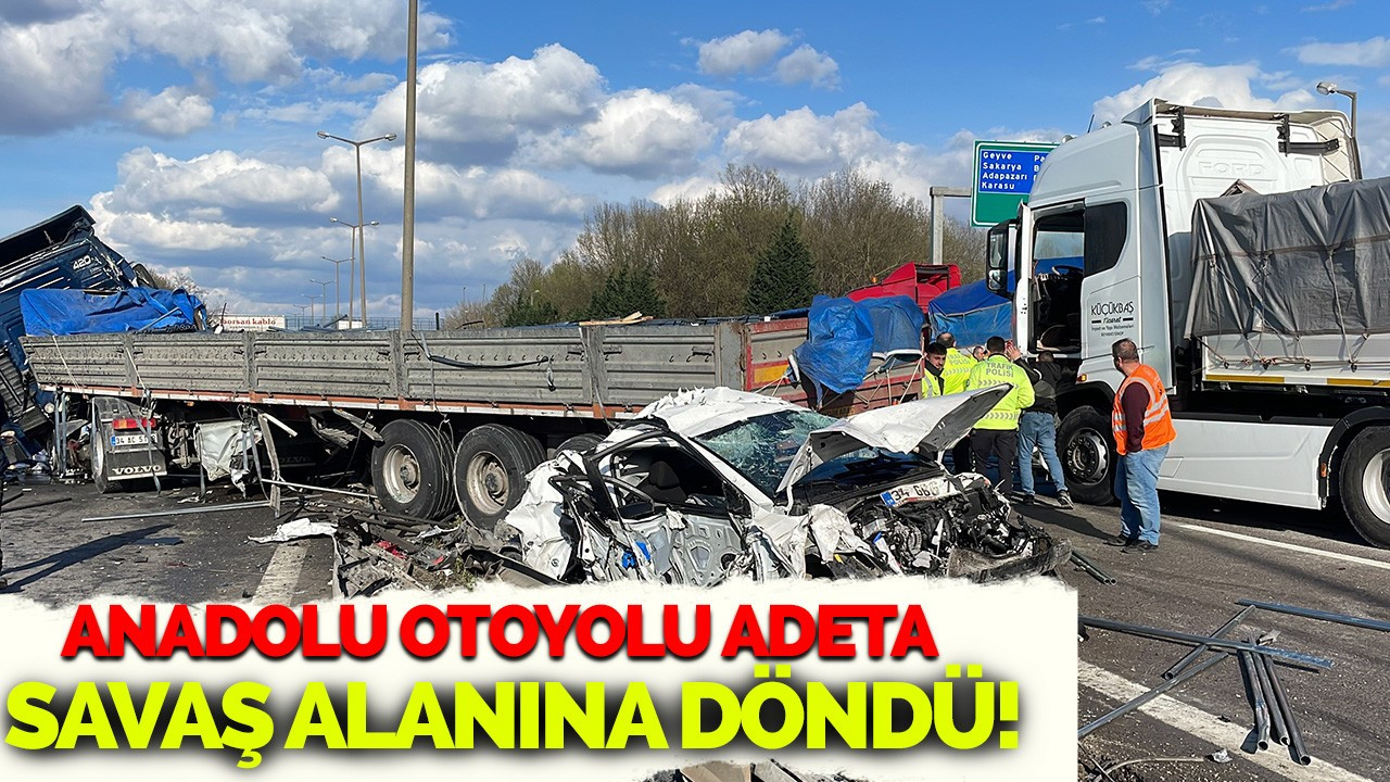 Anadolu Otoyolu adeta savaş alanına döndü!