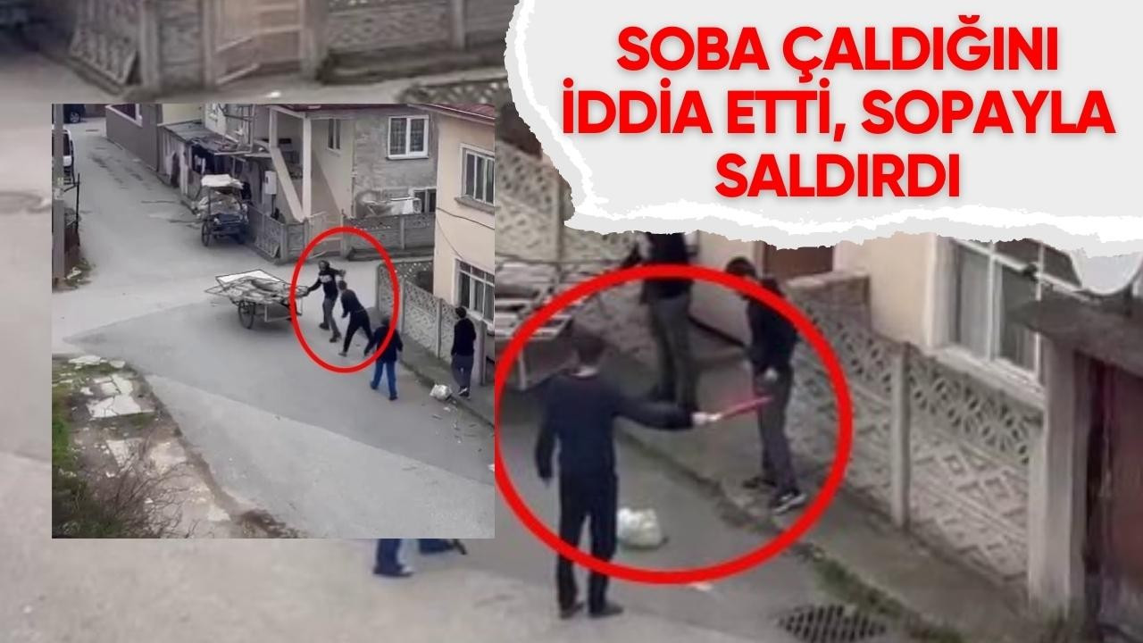 Soba çaldığını iddia etti, sopayla saldırdı