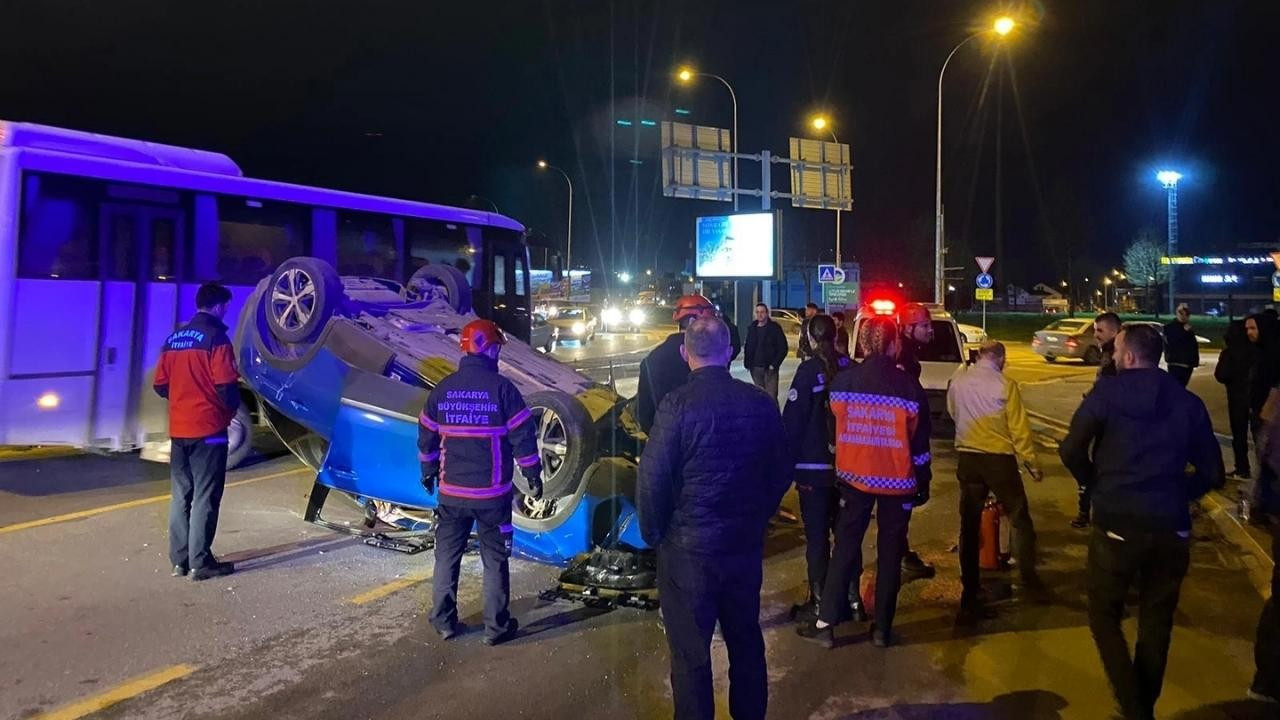 Yazlık Kavşağı'nda yürekleri ağıza getiren kaza