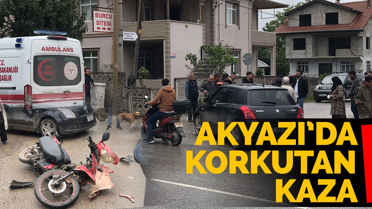 Akyazı'da korkutan kaza! 1 yaralı