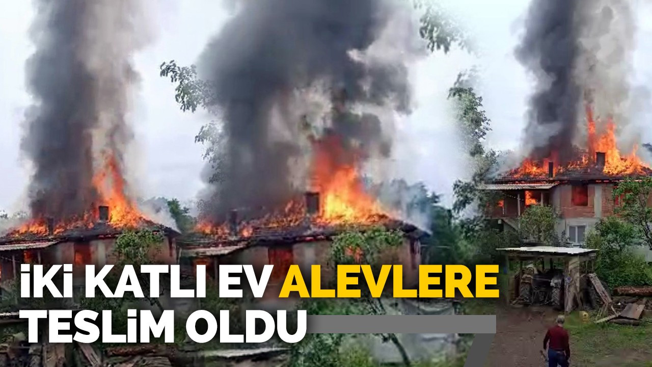 İki katlı ev alevlere teslim oldu