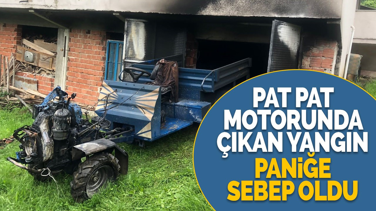 Pat pat motorunda çıkan yangın paniğe sebep oldu