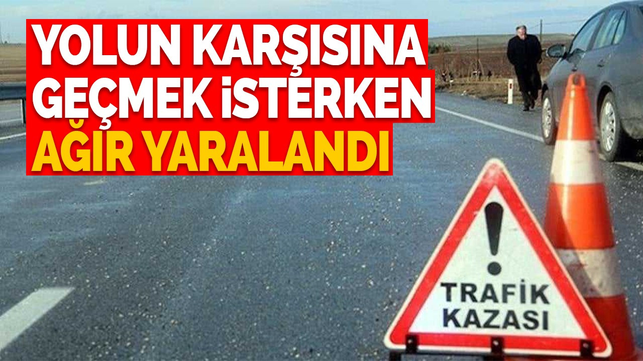 Yolun karşısına geçmek isterken ağır yaralandı