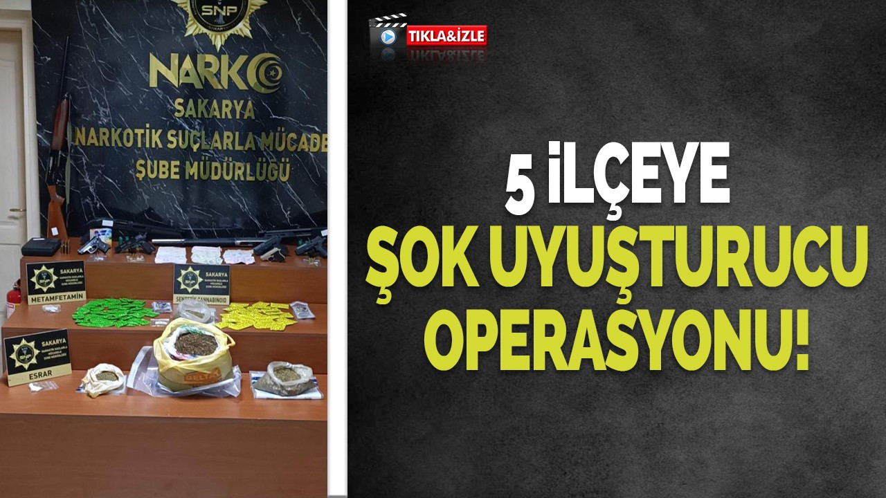 5 ilçeye şok uyuşturucu operasyonu!