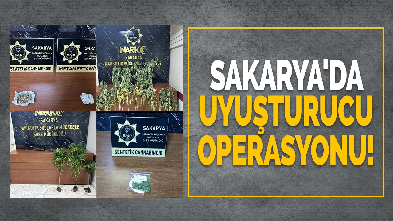 Sakarya'da uyuşturucu operasyonu!