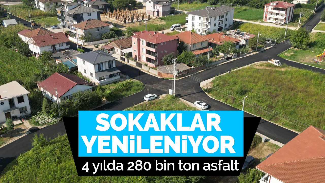 4 yılda 280 bin ton asfalt