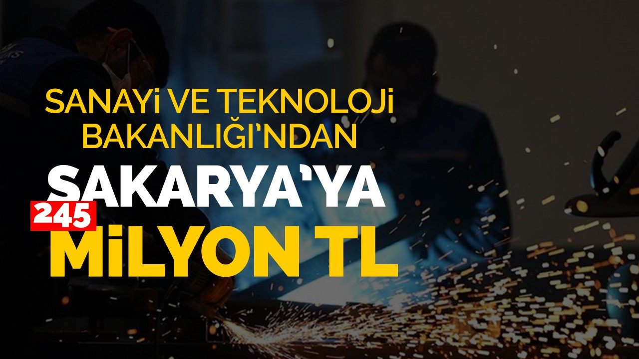 Sanayi ve Teknoloji Bakanlığı’ndan Sakarya’ya 245 Milyon TL