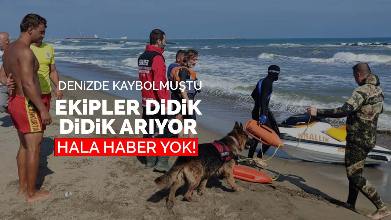 Denizde kaybolmuştu ekipler didik didik arıyor