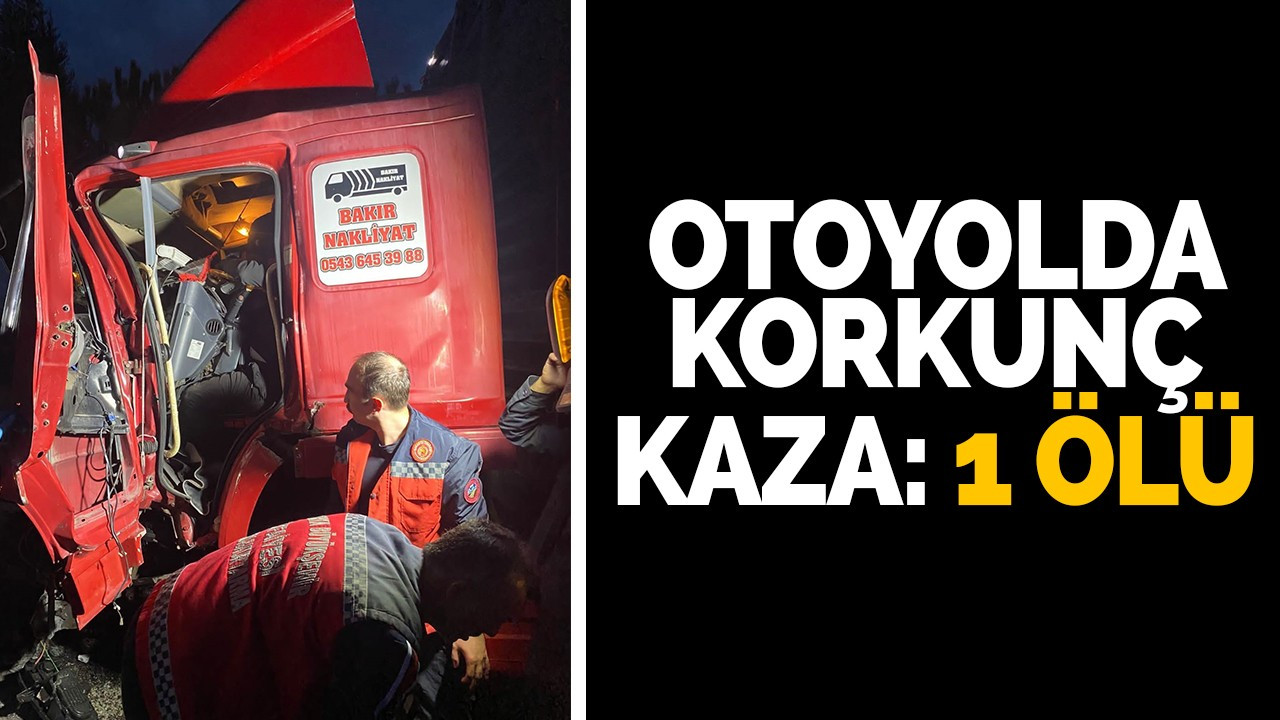 Otoyolda korkunç kaza: 1 ölü