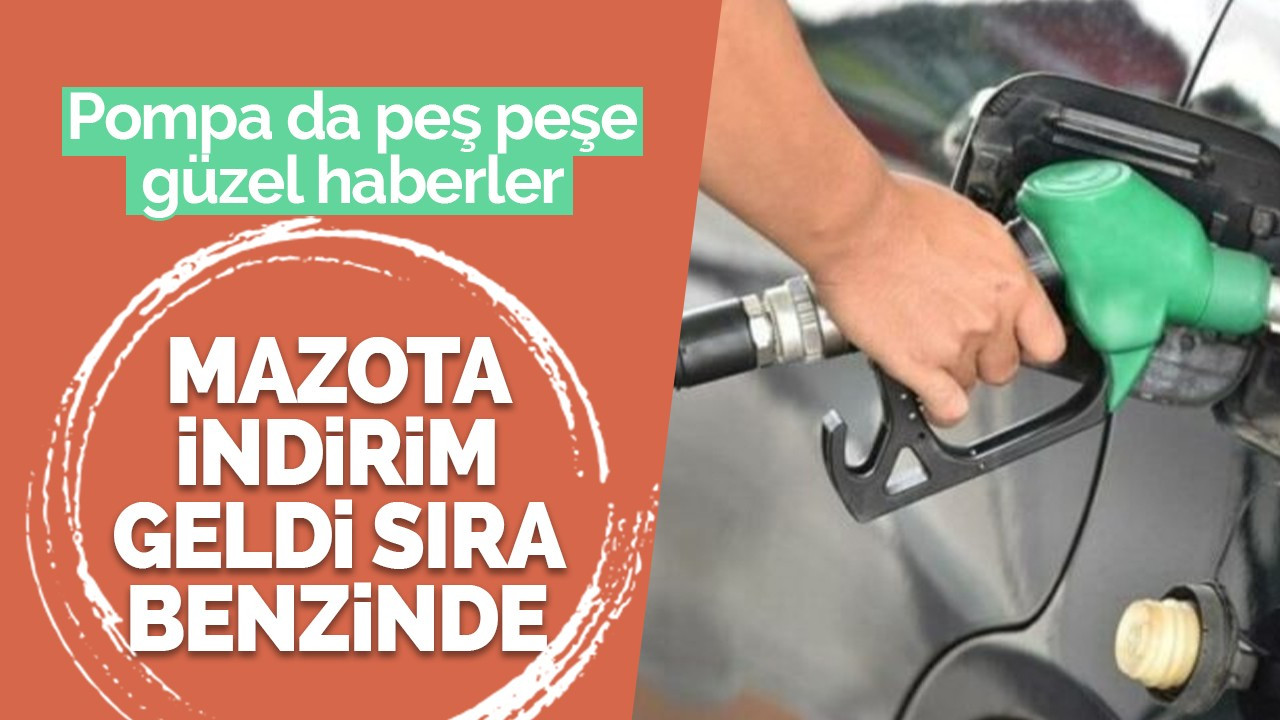 Mazota indirim geldi sıra benzinde