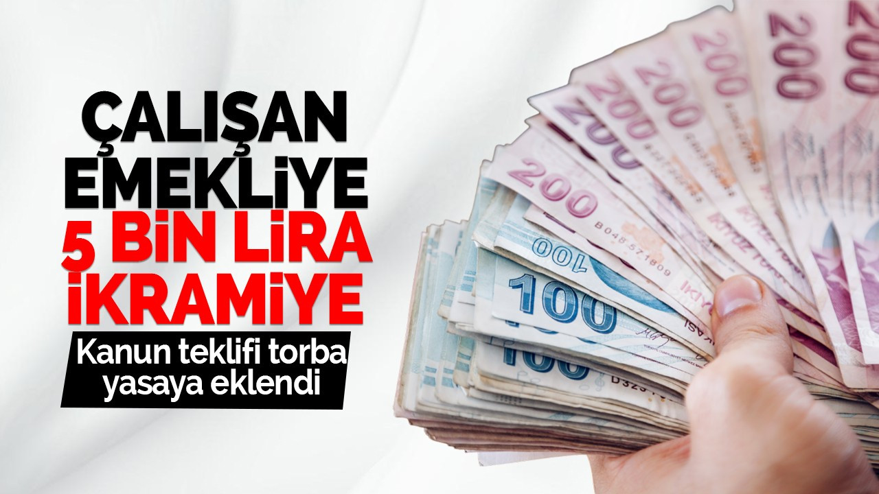 Çalışan emeklilere 5 bin lira ikramiye Meclis komisyonundan geçti