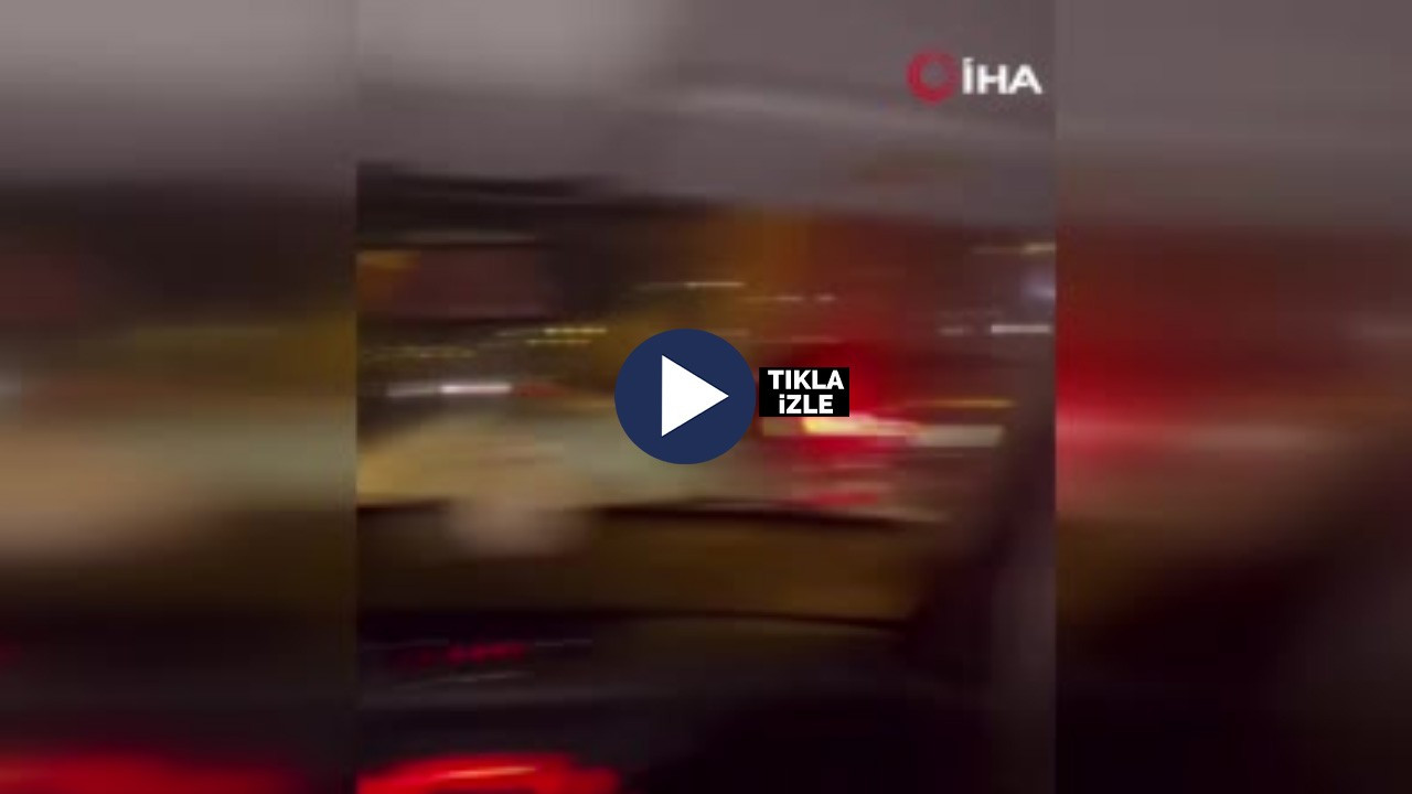 İstanbul'da direksiyon başında tehlikeli hareket yapan kadın sürücü kamerada