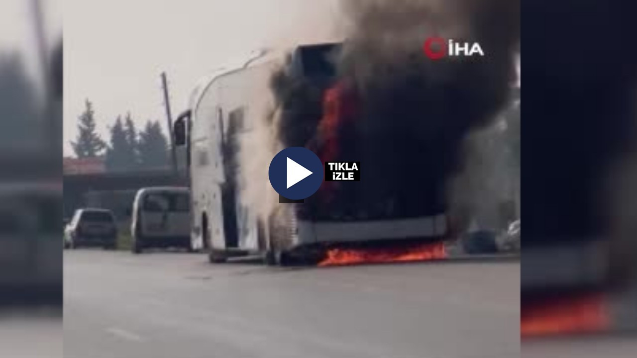Metro Turizm yolcu otobüsü alev alev yandı, 14 yolcu ölümden döndü
