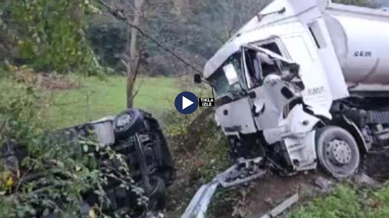 Sarıyer'de tır ile kamyonun çarpışması sonucu 1 kişi hayatını kaybetti