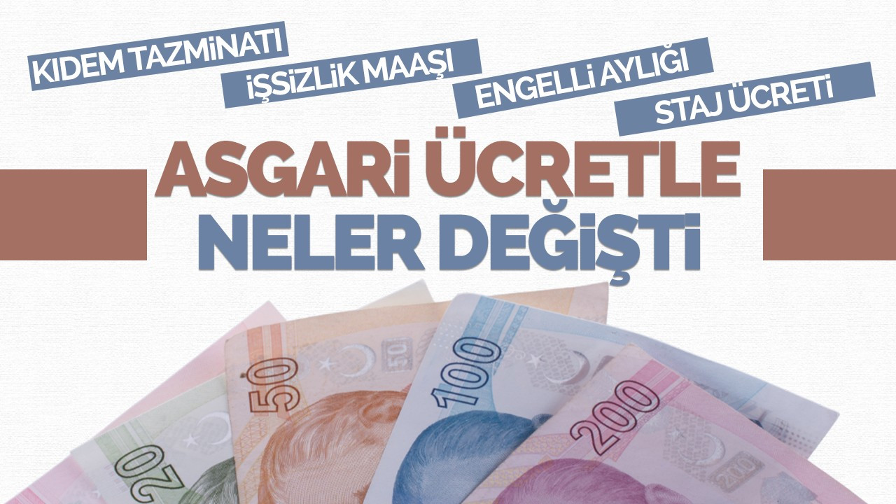 Asgari ücretle birlikte değişecek ödemeler