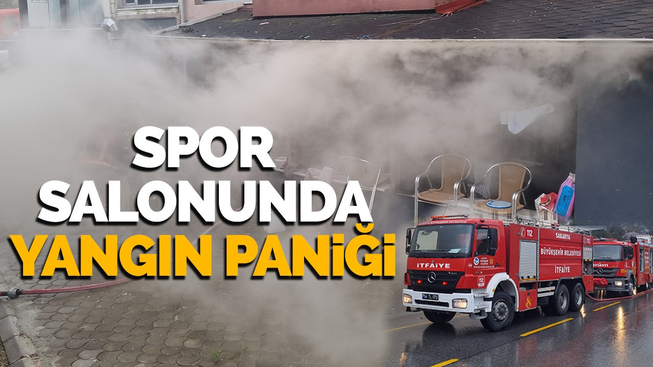 Spor salonunda çıkan yangın ortalığı dumana boğdu