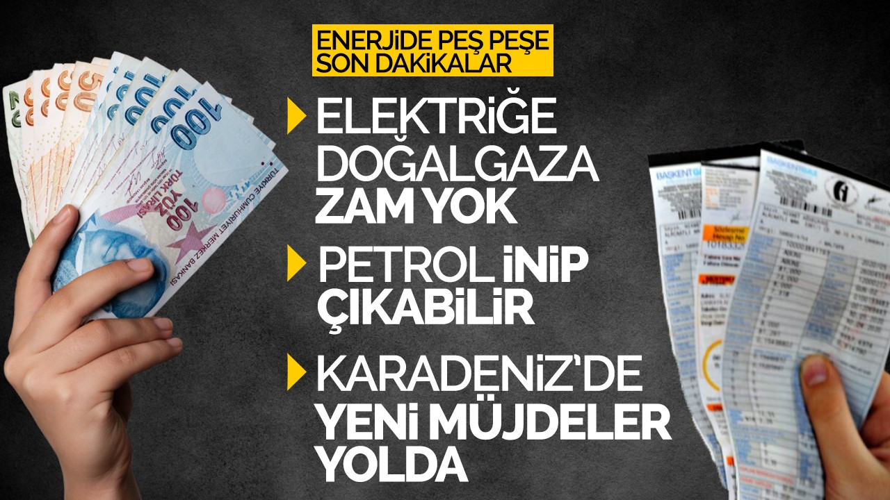 Elektriğe doğalgaza zam yok!