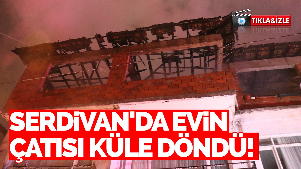 Serdivan'da evin çatısı küle döndü!