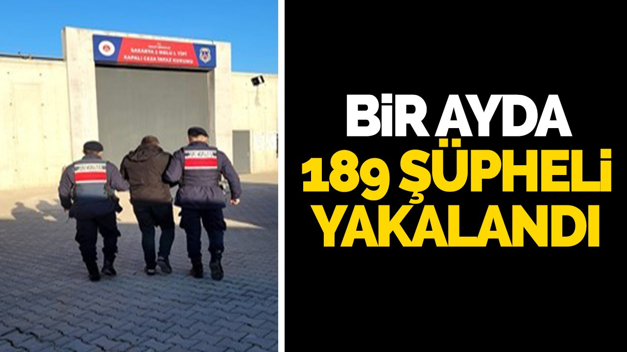 Bir ayda 189 şüpheli yakalandı